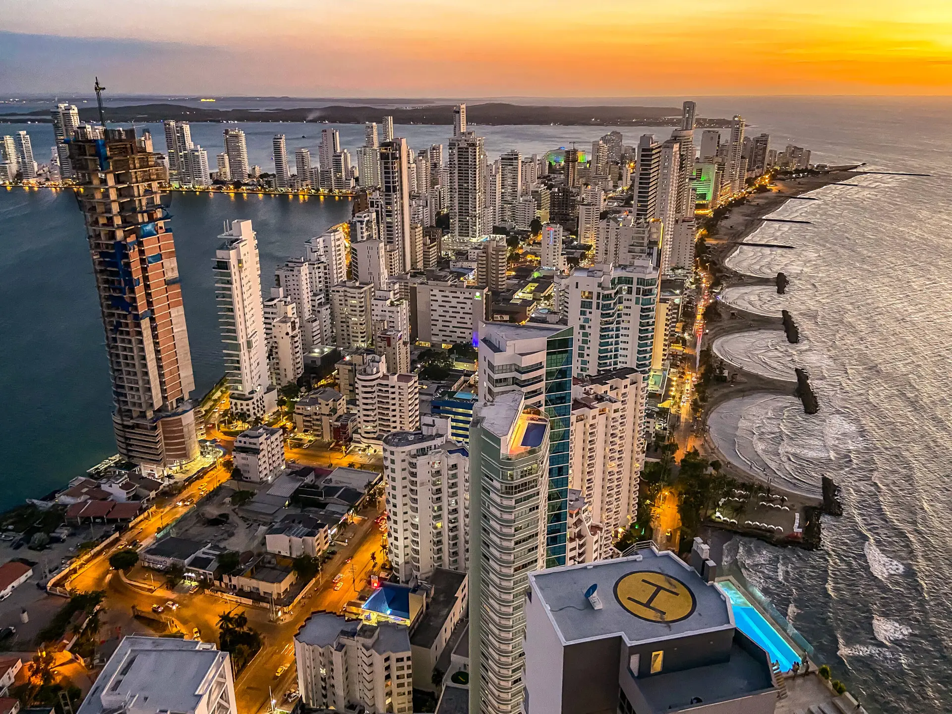 Bocagrande district in Cartagena Colombia, South America, a medical tourism destination by MyMediTour.