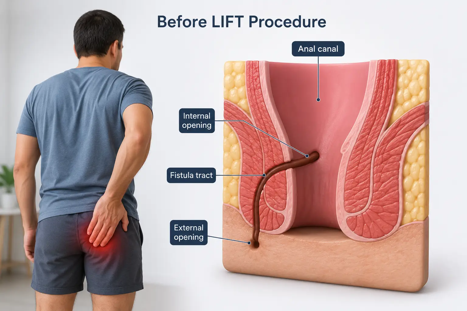 Ligation of Intersphincteric Fistula Tract (LIFT) in Brazil by Dr. Kaiser Jr. — Procedure Gallery Photo